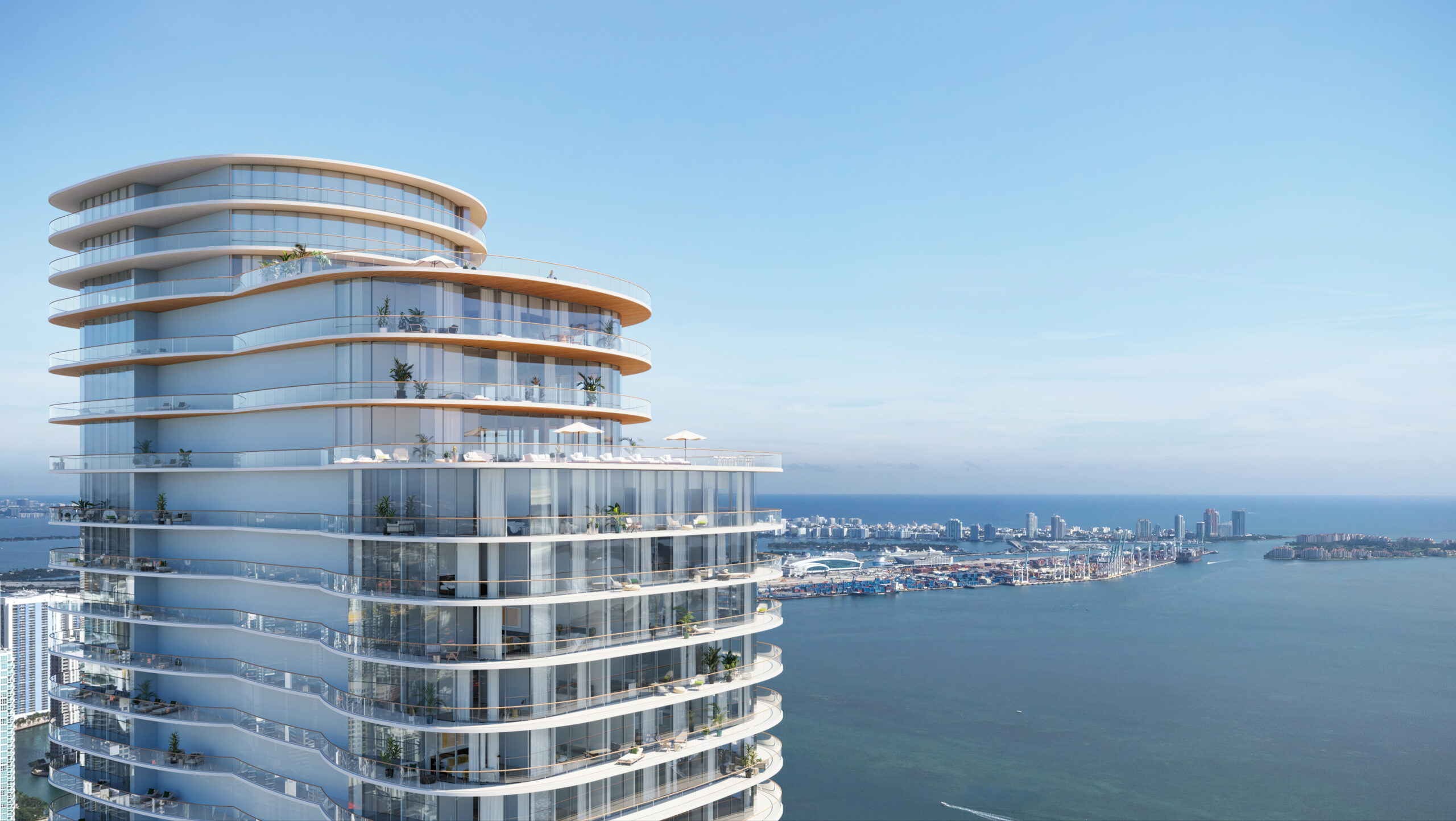Cipriani Residences Miami waterfront tower in Brickell