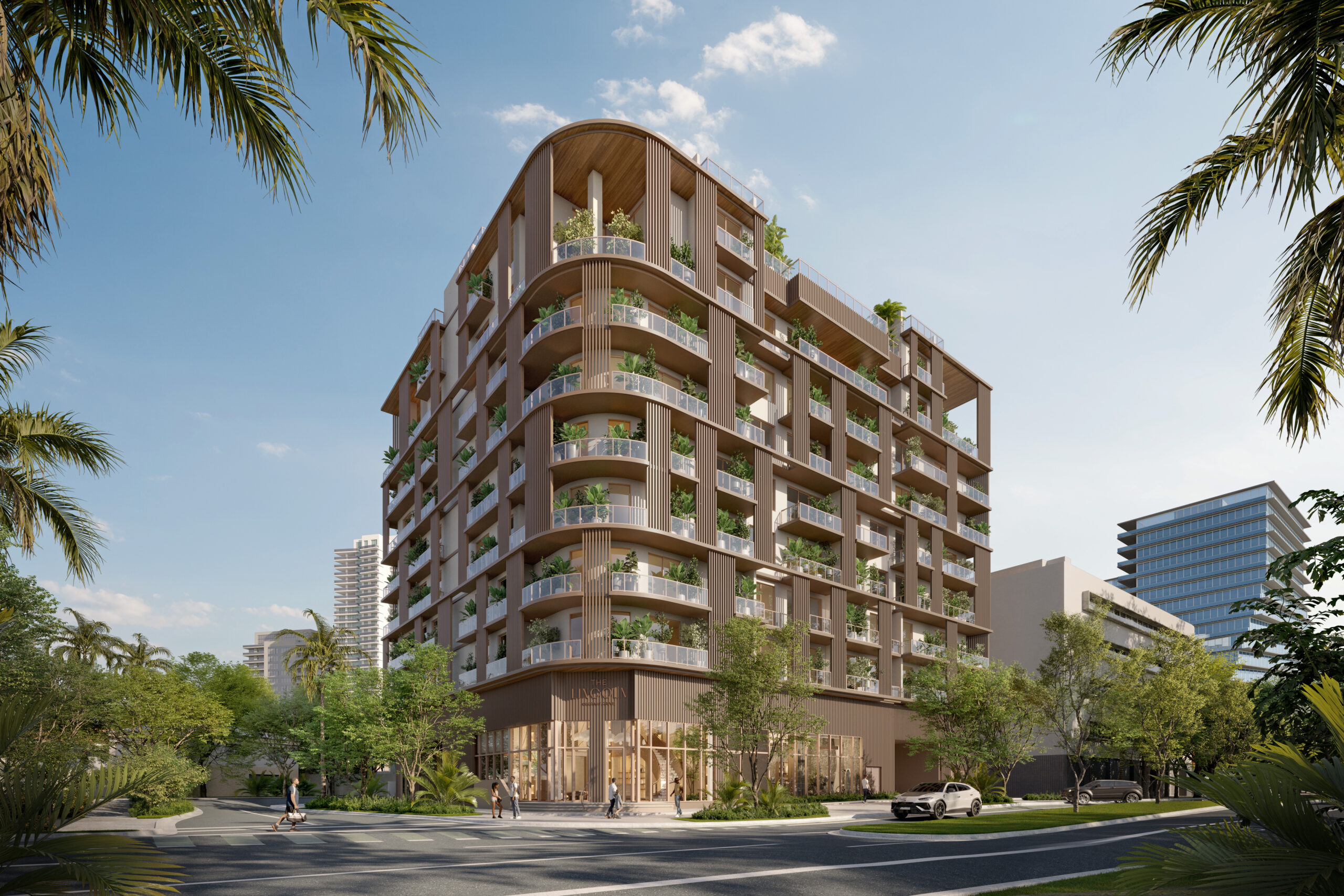 Exterior rendering of The Lincoln Coconut Grove in Miami
