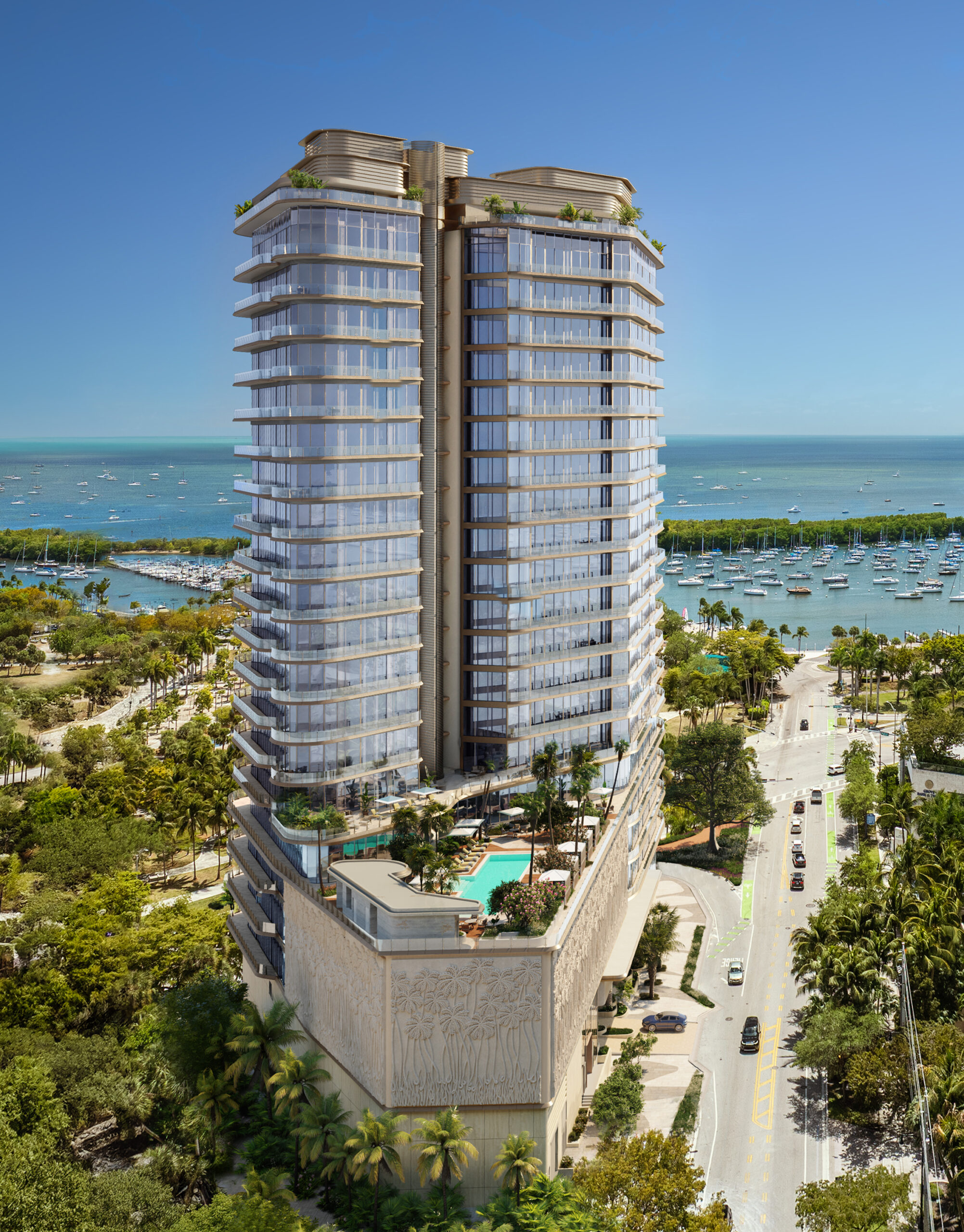Four Seasons Private Residences Coconut Grove aerial view