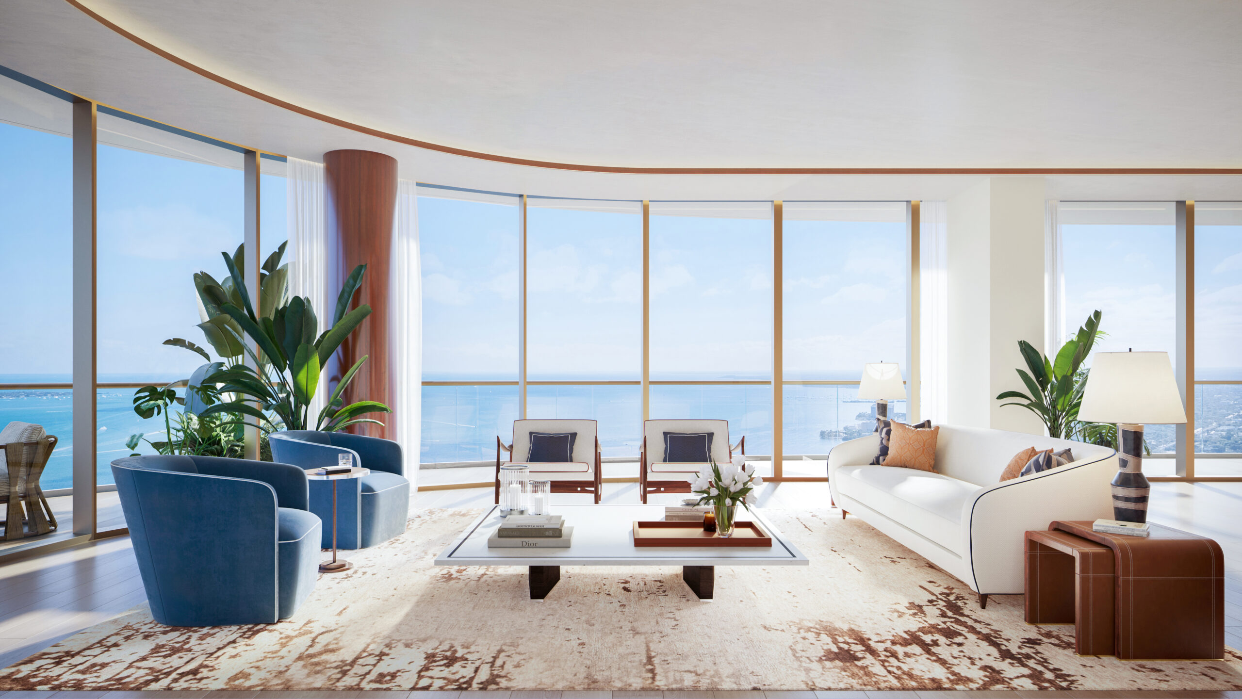 Cipriani Residences Miami luxury residence living room