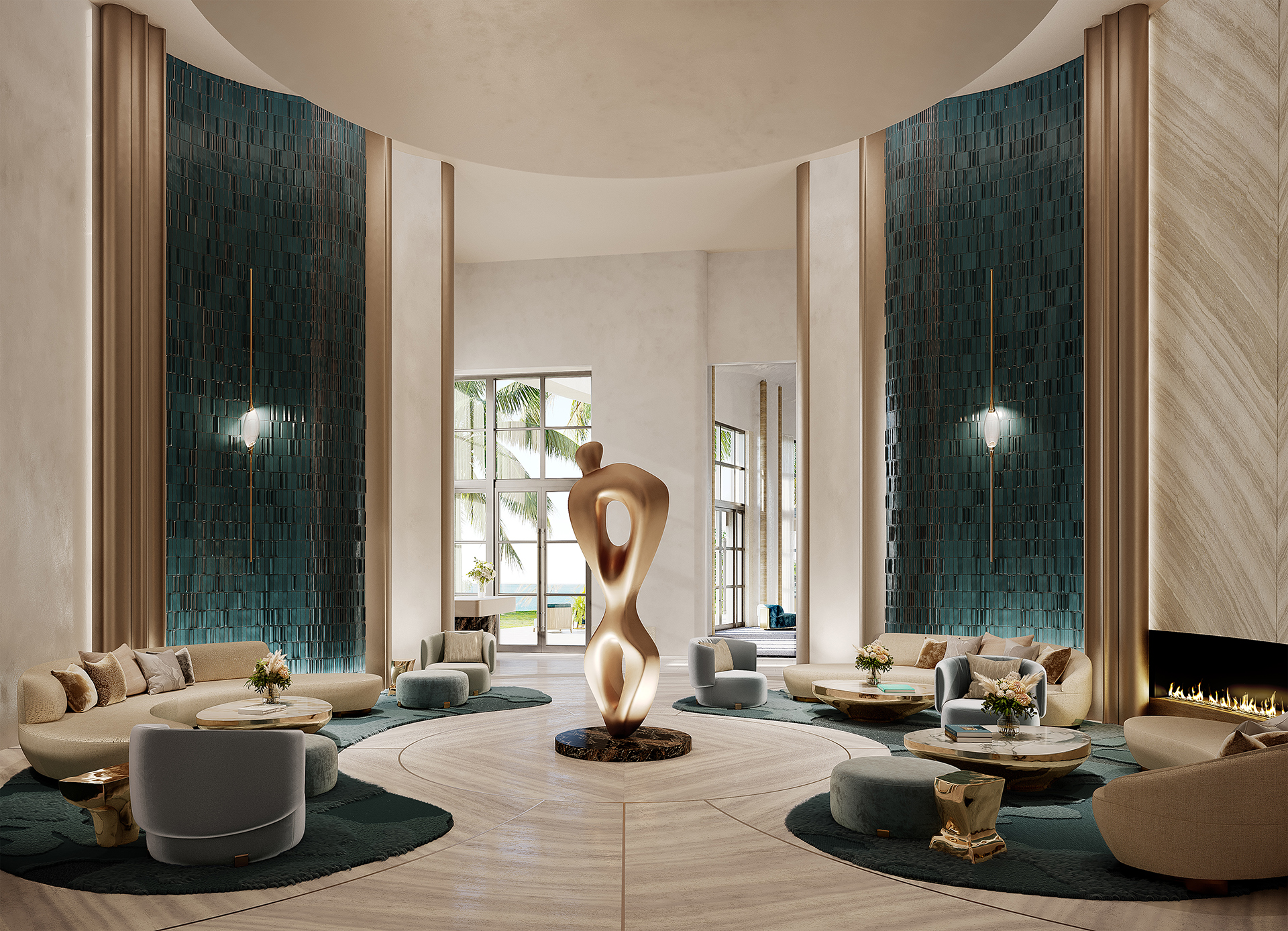 Luxury Brickell pre-construction condominium with premium lobby and amenities