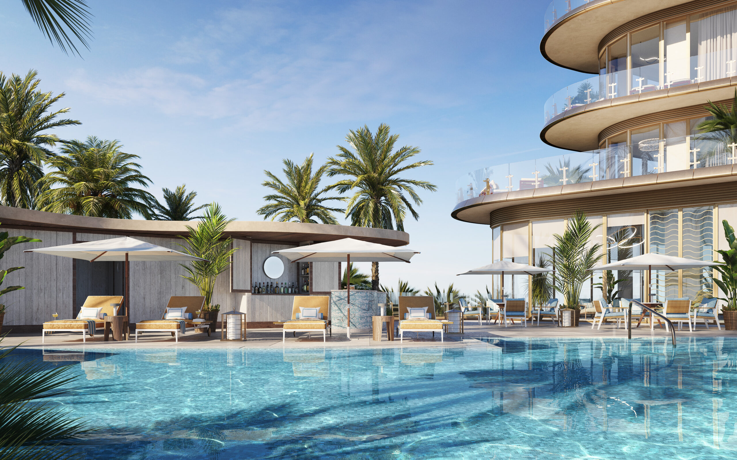 Resort-style pool at Four Seasons Private Residences Coconut Grove