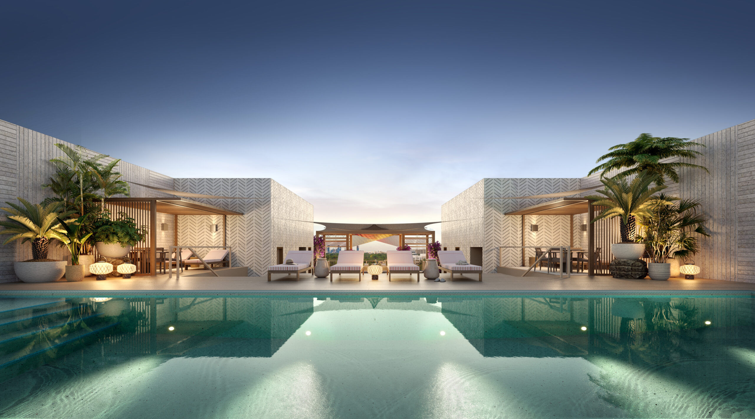 Rooftop pool at the Lincoln Coconut Grove in Miami
